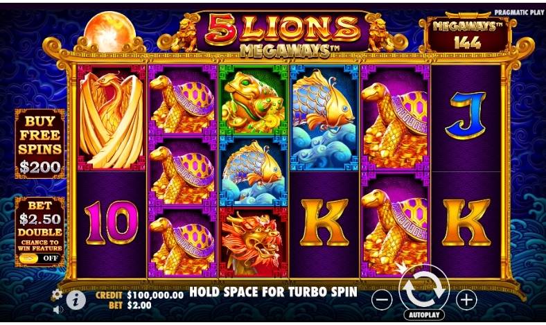 5 Lions Megaways slot demo