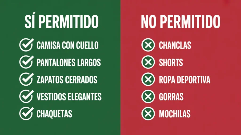 Guía rápida de vestimenta para casinos: prendas permitidas y prohibidas