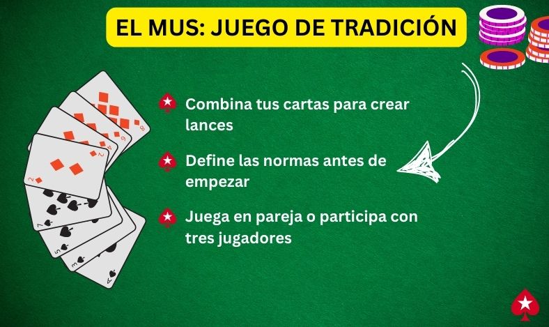 juegos baraja española para 3 el Mus
