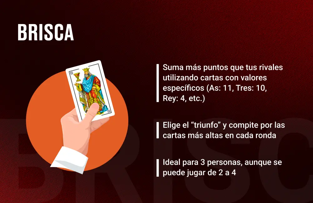 juego de cartas para 3 personas la Brisca