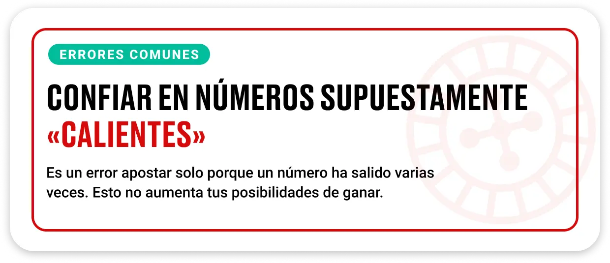 Advertencia sobre error de confiar en números calientes en ruleta