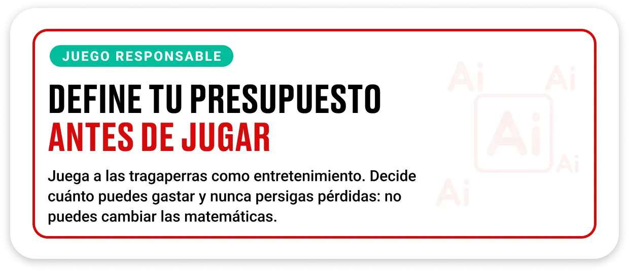 jugador planificando su presupuesto frente a una máquina tragaperras