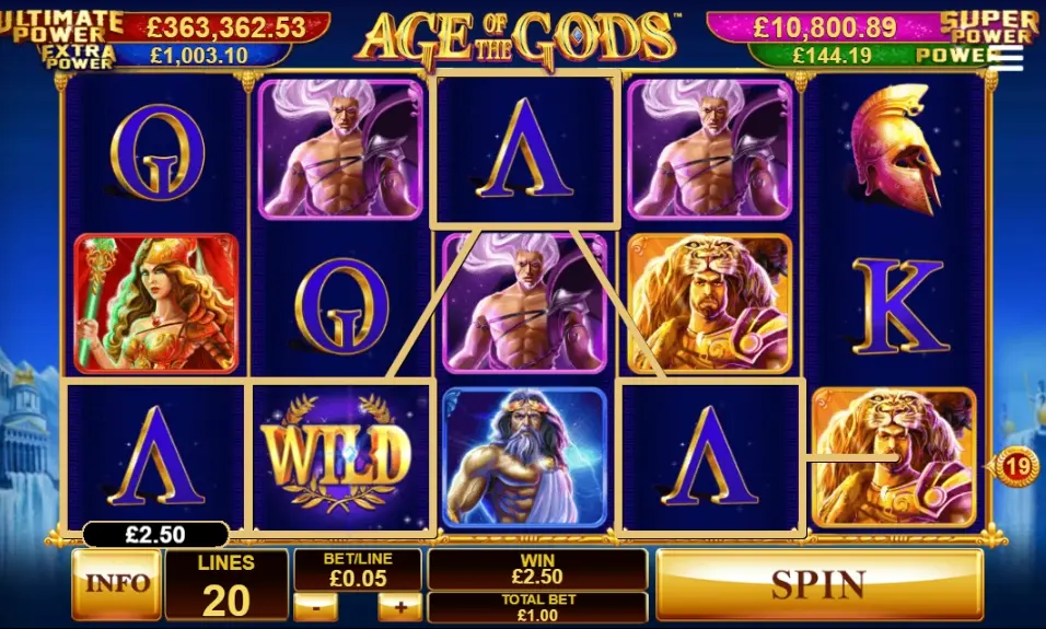 Age of the gods tragaperras