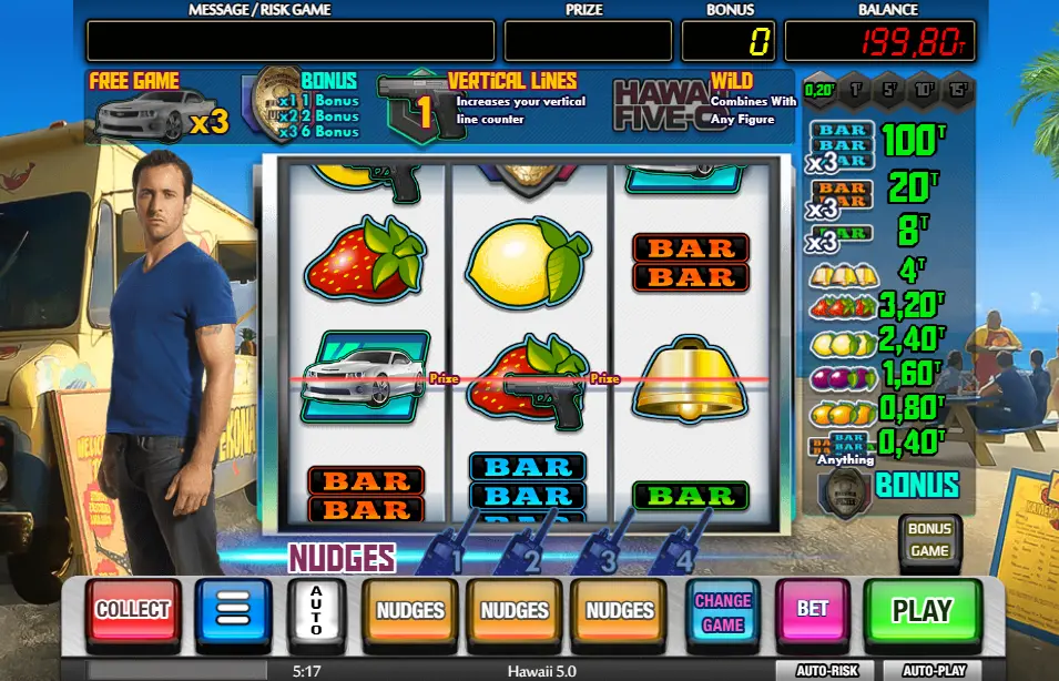 Hawaii five-O tragaperras