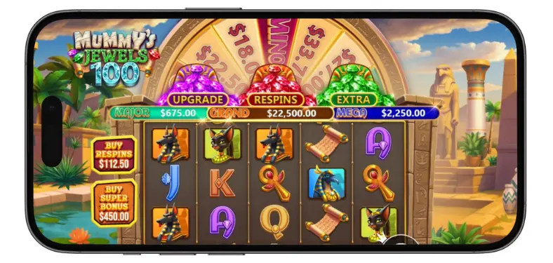 Mummy's Jewels 100 mobile slot