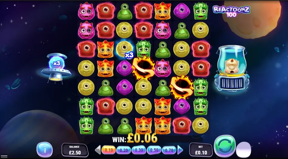 reactoonz 100 effects tragaperras